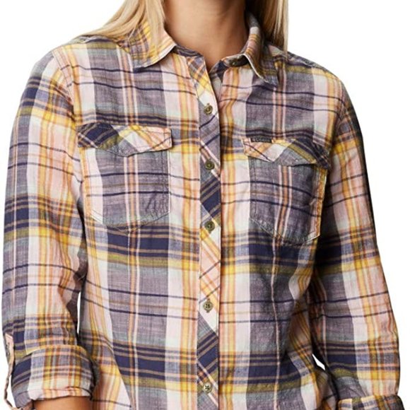 🆕Columbia Women's Camp Henry™ II LS Shirt, Nocturnal Plaid, Small, Brand NEW - Picture 2 of 5